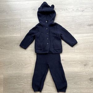 Navy Baby Gap Bear Sweater Set